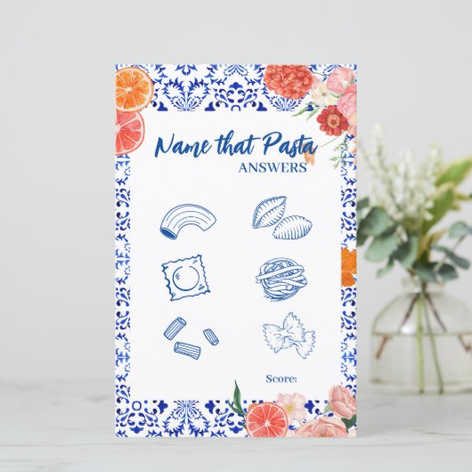 Das ist mehr Name, dass Pasta Brautparty-Spiel (Stehend Vorderseite)