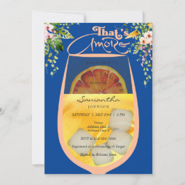 Das ist mehr Peach Fuzz Blue Aperol Brautparty Einladung