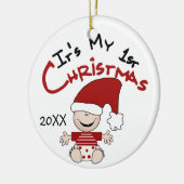 Das ist mein 1. Weihnachtsgeschenk Keramik Ornament (Links)