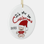 Das ist mein 1. Weihnachtsgeschenk Keramik Ornament (Rechts)