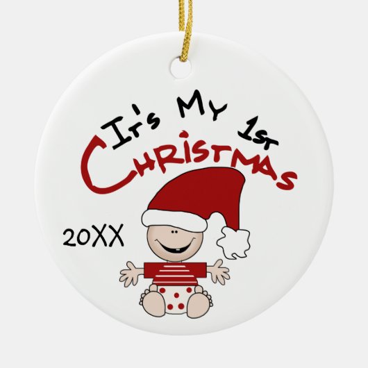 Das ist mein 1. Weihnachtsgeschenk Keramik Ornament (Vorne)