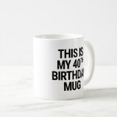 Das ist mein 40. Geburtstag Kaffeetasse (VorderseiteRechts)