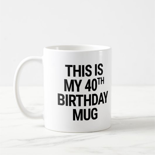Das ist mein 40. Geburtstag Kaffeetasse (Links)