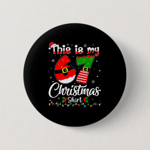 Das ist mein 67 Weihnachts-Pyjama Lustiges Xmas 6  Button