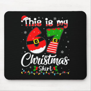 Das ist mein 67 Weihnachts-Pyjama Lustiges Xmas 6  Mousepad