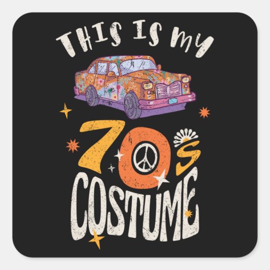 Das ist mein 70er-Kostüm Quadratischer Aufkleber (Vorderseite)