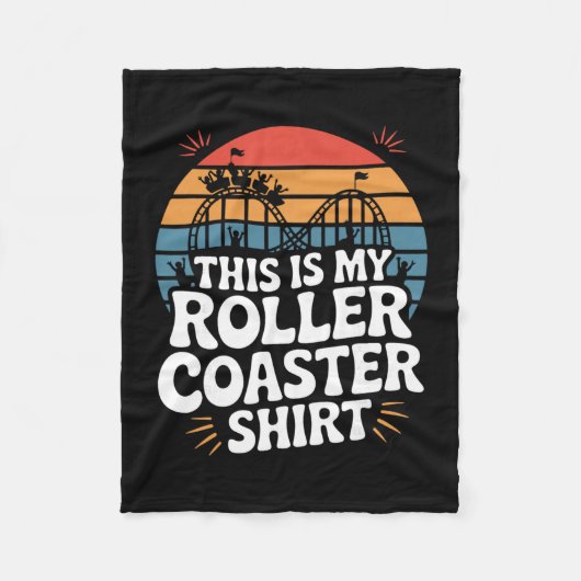 Das ist mein Achterbahn-Shirt Fleecedecke (Vorderseite)