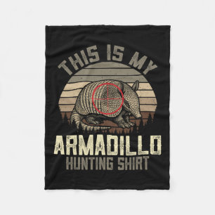 Das ist mein Armadillo-Jagd-Shirt - Retro Armadil Fleecedecke