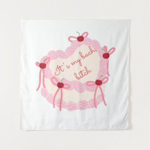Das ist mein Bachelorette Coquette Cake Brautpar Wandteppich