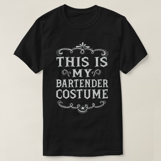 Das ist mein Barkeeper-Kostüm Funny Lazy Halloween T-Shirt (Design vorne)