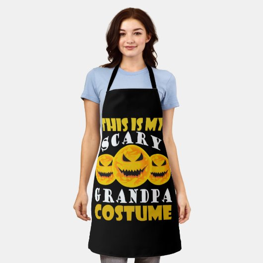 Das ist mein beängstigender Opa-Kostüm-T - Shirt Schürze (Getragen)