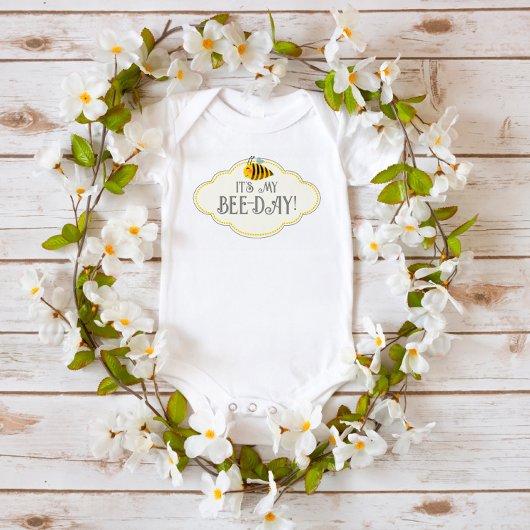 Das ist mein Bee-Day Little Honey Bee Baby Bodysui Baby Strampler