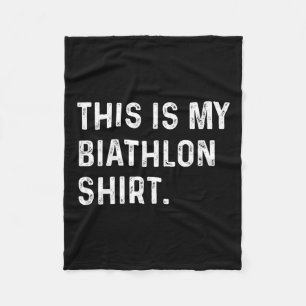 Das ist mein Biathlon-Shirt - Ski Skifahren Skifah Fleecedecke