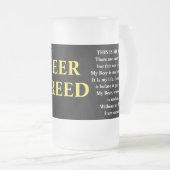 DAS IST MEIN BIER. Es gibt viele solche Dinge, abe Mattglas Bierglas (VorderseiteRechts)