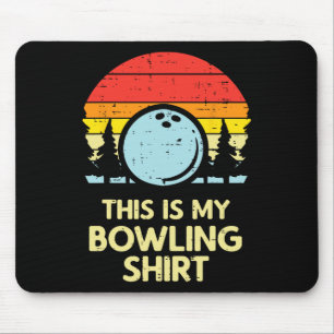 Das ist mein Bowling Shirt Retro Bowler Men Ki Mousepad
