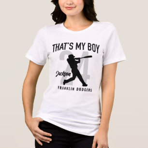 Das ist mein Boy Baseball Mama T - Shirt, Tball Ma Tri-Blend Shirt
