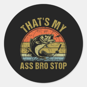 Das ist mein Bruder Stop - Lustiges Vintage-Angeln Runder Aufkleber