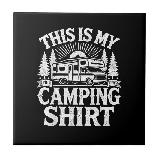 Das ist mein Camping lustiger Camper Fliese (Vorderseite)