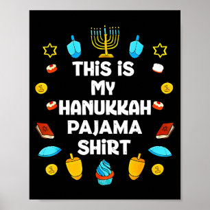 Das ist mein Chanukka-Pyjama-Hemd Chanukka jüdisch Poster