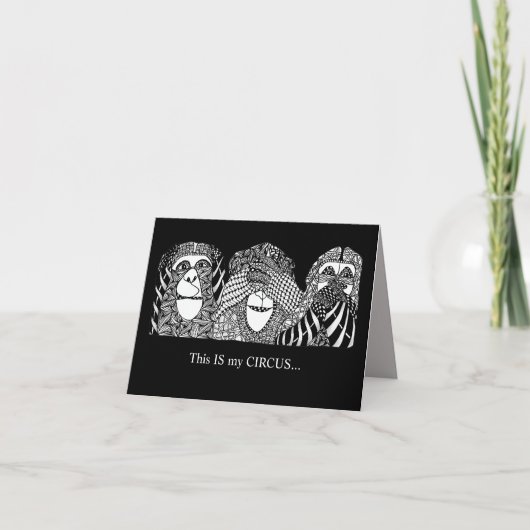 Das ist mein CIRCUS, und das sind meine MONKEYS Karte (Vorderseite)