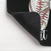 Das ist mein Cousin da draußen Baseball Coquette B Mousepad (Ecke)