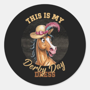 Das ist mein Derby-Tagskleid Racing Funny Derb Runder Aufkleber