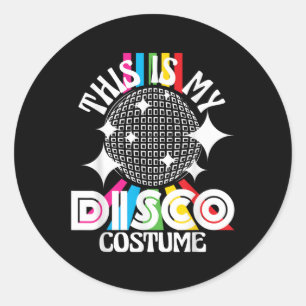 Das ist mein Disco-Kostüm - Funky Party 70er G der Runder Aufkleber