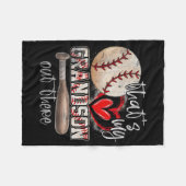 Das ist mein Enkel da draußen Baseball Fleecedecke (Vorderseite (Horizontal))