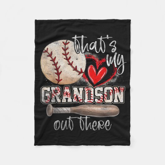 Das ist mein Enkel da draußen Baseball Fleecedecke (Vorderseite)