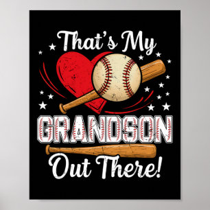 Das ist mein Enkel da draußen Baseball Grandma Bas Poster