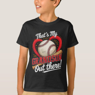Das ist mein Enkel da draußen Baseball Grandma Bas T-Shirt