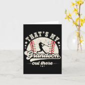 Das ist mein Enkel da draußen Baseball Großmutter  Karte (Gelbe Blume)