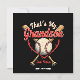 Das ist mein Enkel da draußen Baseball Oma Funny Einladung