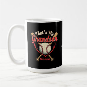 Das ist mein Enkel da draußen Baseball Oma Funny Kaffeetasse
