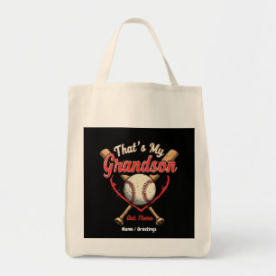Das ist mein Enkel da draußen Baseball Oma Funny Tragetasche