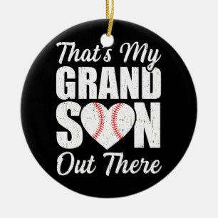Das ist mein Enkel da draußen Baseball Oma Keramik Ornament