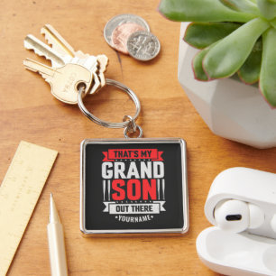 Das ist mein Enkel da draußen Baseball Schlüsselanhänger