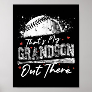 Das ist mein Enkel da draußen Oma Baseball Mothe Poster