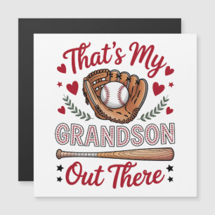 Das ist mein Enkel dort Baseball-Oma Magnetkarte
