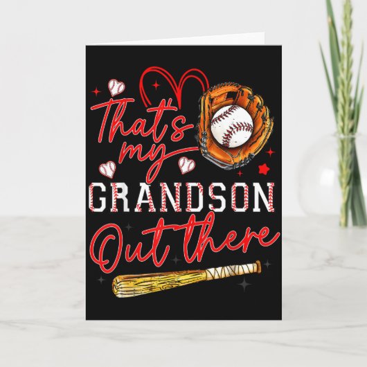 Das ist mein Enkel dort Baseball Oma Mutter Karte (Vorderseite)