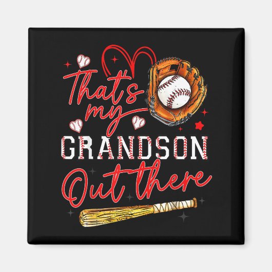 Das ist mein Enkel dort Baseball Oma Mutter Magnet (Vorne)