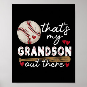 Das ist mein Enkel dort Baseball-Oma Mutter Poster