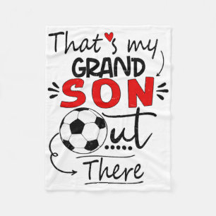Das ist mein Enkel dort Fußball für Oma Fleecedecke