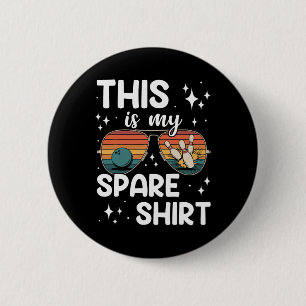 Das ist mein Ersatzhemd Retro Vintage Bowling Männ Button