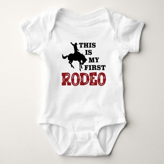 Das ist mein erster Rodeo Bodysuit zum ersten Gebu Baby Strampler (Vorderseite)