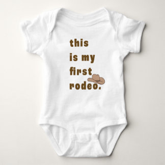Das ist mein erstes rodeo in braun baby strampler