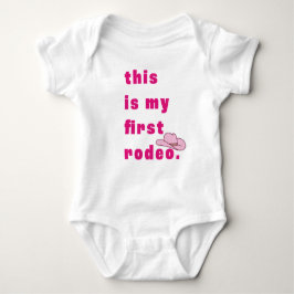 Das ist mein erstes Rodeo in Rosa Baby Strampler