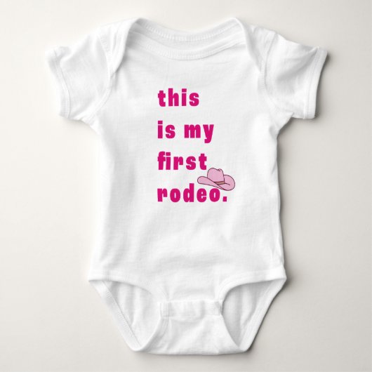 Das ist mein erstes Rodeo in Rosa Baby Strampler (Vorderseite)