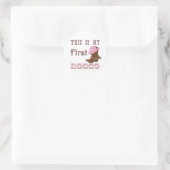 Das ist mein erstes Rodeo Runder Aufkleber (Tasche)