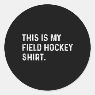 Das ist mein Feldhockey-Shirt - Sportspiel-Team Ga Runder Aufkleber
